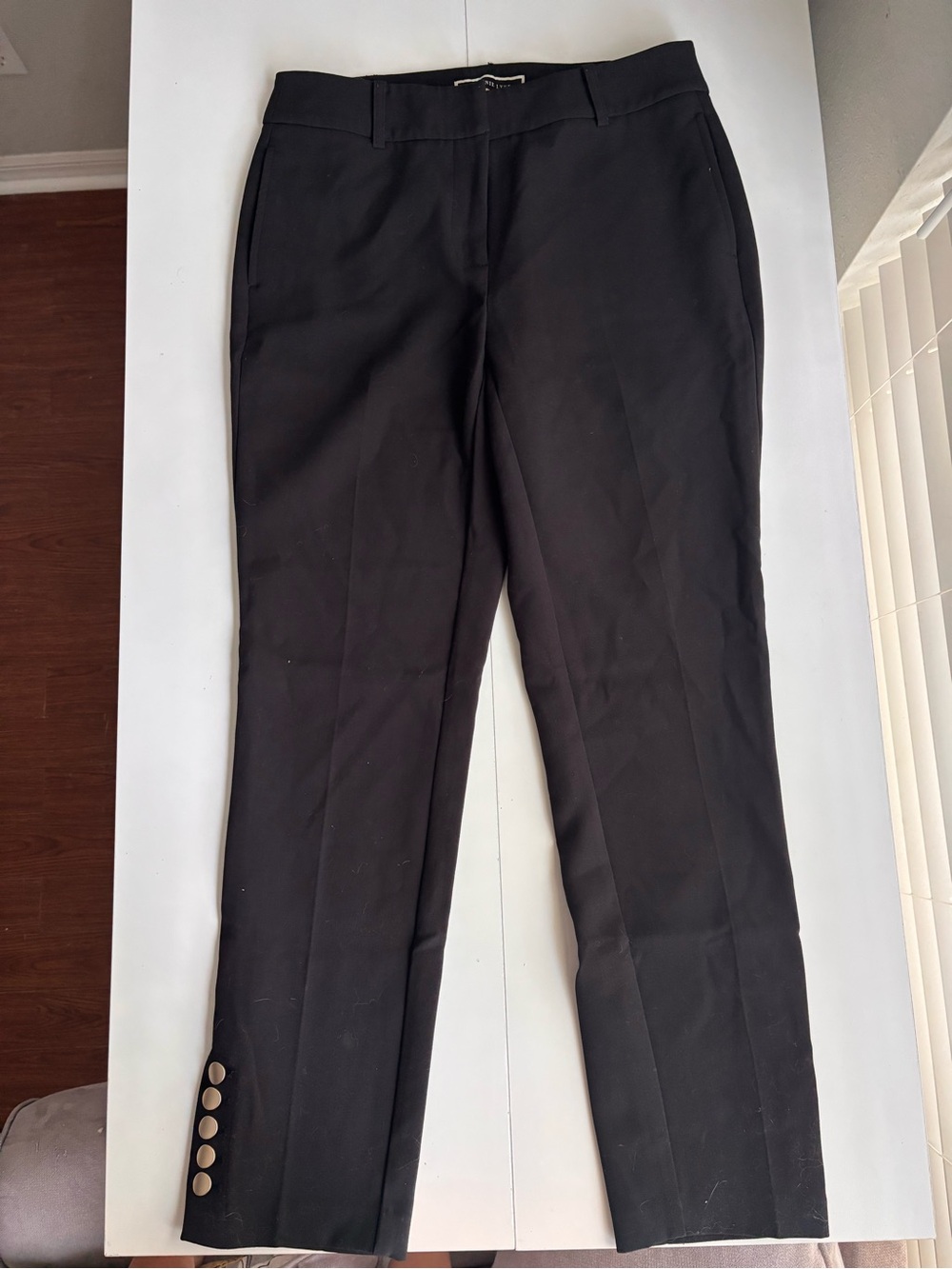 Women's Black Tapered Dress Trousers